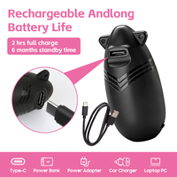 Répulsif pour chiens anti-aboiement rechargeable, batterie 180 mAh, ultrasonique, avec lampe torche, mini dissuasif électronique portatif pour animaux