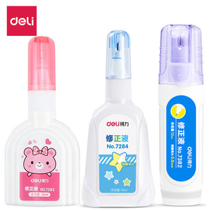 Deli Correction Fluid 7283/7284/7382 White Quick Drying For Students - Product Image 1