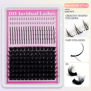 Vendor Fan Eyelash DIY <strong>Lash</strong> Fluffy Cluster Private Label <strong>Volume</strong> 3D Faux Mink Cluster <strong>Lashes</strong> Wholesale Bottom <strong>Lash</strong> Spike Clusters - Product Image 2