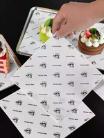 Feuilles de papier sulfurisé personnalisées imprimées quadricolore en offset, emballage alimentaire en pâte recyclée pour pain, gâteaux, pâtisseries et snacks