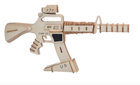 Kit de construction de puzzle 3D en bois d'assemblage, jouet éducatif de dessin animé fait à la main, découpe laser écologique pour les 3 ans et plus