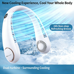 Ventilador de Cuello Turbo sin Aspas Portátil, Carga USB, Mini Ventilador de Cuello Colgante para Exteriores, Enfriador de Aire, Venta al Por Mayor - Product Image 1