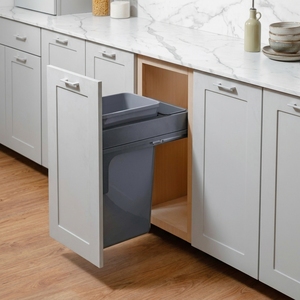 <span class=keywords><strong>Poubelle</strong></span> de <span class=keywords><strong>cuisine</strong></span> coulissante double intégrée de haute qualité au design moderne, en plastique écologique, à pression, pour <span class=keywords><strong>tiroir</strong></span> - Product Image 2