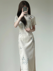 Robe Qipao Rétro et Élégante pour Jeune Fille, Style Amélioré, Cheongsam Long, <span class=keywords><strong>Robes</strong></span> Traditionnelles <span class=keywords><strong>Chinoises</strong></span> <span class=keywords><strong>Modernes</strong></span> en Polyester - Product Image 6