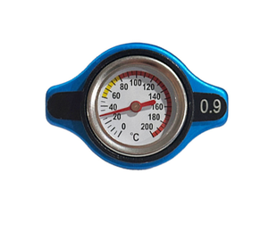 Kit de bouchons de réservoir de carburant et de radiateur en aluminium avec <span class=keywords><strong>jauge</strong></span> de température pour SUV tout-terrain, camion de course modifié - Product Image 5