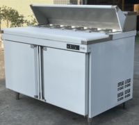Congélateur Commercial Électrique à Refroidissement par Air en Acier Inoxydable pour Salades, Pizzas et Pâtisseries – Réfrigérateur de Table pour Plats Occidentaux
