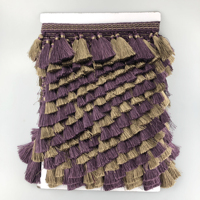 Accessoires faits à la main de style palais européen Fringe Tassel Pour la couture Tissu de rideau Bande de bordure