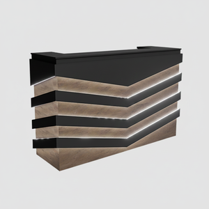 Escritorio de recepción de madera moderno ajustable para hoteles, salas de estar, supermercados, centros comerciales de belleza Spas - Product Image 2