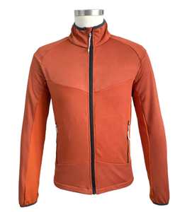 Veste sportive mi-chaude OEM pour homme, en tissu gaufré, col montant, légère, respirante, en polaire pour activités de plein air, 100 % polyester - Product Image 2