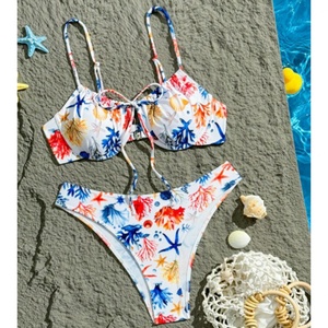 Bikini Triangular en Oferta, Traje de Baño de Color Sólido, Servicio OEM Personalizable - Product Image 1