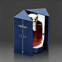 Boîte cadeau de parfum à double porte inclinée personnalisée, boîte d'emballage rigide en papier avec logo en feuille d'or pour emballage de parfum de luxe