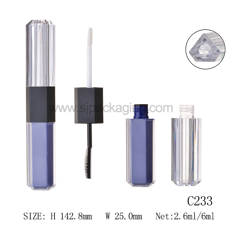 Sanzhou 2 in 1 Mascara Lip Gloss Tube - Unique Triangle Design