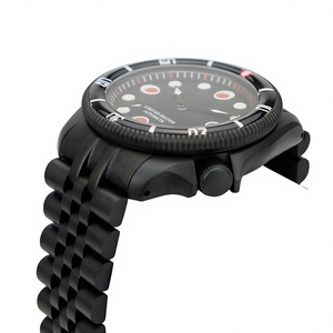Bracelet de montre en acier inoxydable 316L noir mat de haute qualité 22 mm Happy Time, maillons entièrement solides, petit MOQ pour 007 - Product Image 4