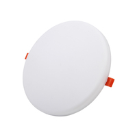 Plafonnier LED encastré rond, ultra-plat, pour usage commercial, 9W, 18W, 24W, 36W