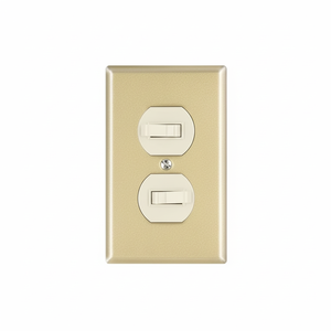 Scatola con 3 unità. Piastra monoassemblata a 2 interruttori, linea Standard, alluminio. - Product Image 1
