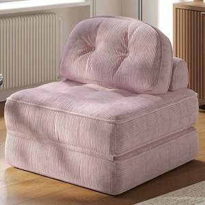 Sofá Cama Pequeño de Lujo Moderno para Sala de Estar, Mueble en Forma de L, Sillón Reclinable Individual de Pana, Compresión en Caja, Diseño Económico para el Hogar - Product Image 3