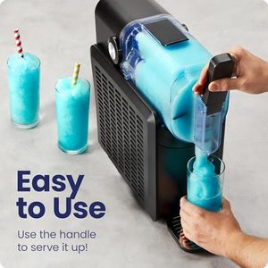 Slush-Ease Black Slushie Machine 5 Presets Opción personalizada <span class=keywords><strong>para</strong></span> bebidas congeladas Palanca de fácil dispensación <span class=keywords><strong>para</strong></span> <span class=keywords><strong>vasos</strong></span> de cóctel - Product Image 5