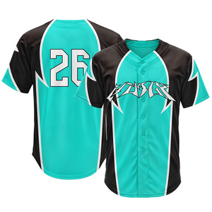 Camiseta de Béisbol con Bloques de Color para Hombre, Personalizada, con Botones, Manga Corta, Letra Bordada, Transpirable, para Entrenamiento Deportivo - Product Image 4