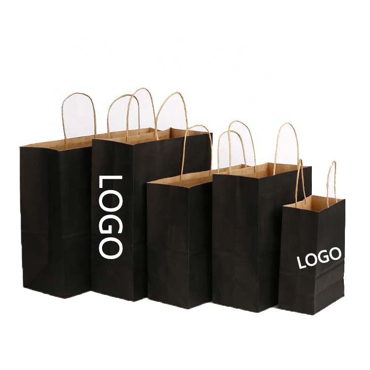 Eco Friendly Custom Colour Size Paper Bag High Quality Printed Logo Wholesale Food Store Grocery Retail Gift Packaging
