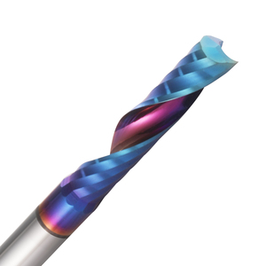 HOZLY-Fresa recubierta de nano-azul de corte de una sola flauta, fresas de extremo de carburo, brocas de enrutador en espiral 3A, herramientas CNC para acrílico - Product Image 4
