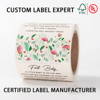 Autocollants en rouleau personnalisés en gros, étiquettes autocollantes en vinyle imperméables, logo de marque personnalisé, emballage promotionnel, étiquette en rouleau