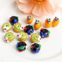 Perles en verre Murano faites à la main en forme de fruits, couleurs mélangées, perles Lampwork en vrac pour la fabrication de bijoux DIY (bracelets, colliers), vente en gros