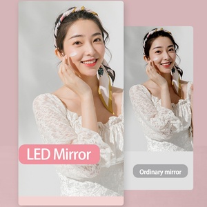 Nouveau miroir de poche LED rechargeable avec lumière, miroir de maquillage portable personnalisé avec logo, mini miroir avec lumière pour le maquillage des filles - Product Image 6