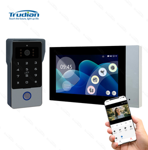 Trudian 2 cables Ip puerta timbre Cámara interfono Video pantalla táctil inteligente Video puerta anillo timbre Video timbre sistema de intercomunicación - Product Image 2
