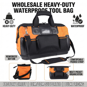 Wholesale Heavy-Duty Waterproof Handle Woodworking <b>Tool</b> <b>Bags</b> for Carpenters Plumbers for <b>Tool</b> Storage-OEM/ODM Supported - Product Image 2