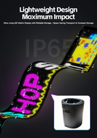 Letrero LED Programable por Aplicación Hyperlite de 1.5m*0.28m de Longitud, Letrero LED con Mensaje Desplazable de 5V para Publicidad en Tiendas