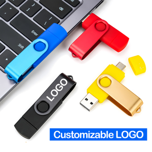 USB 2.0ความเร็วสูง2-in-1 OTG ไดรฟ์ปากกา128GB 64GB แฟลชไดรฟ์ USB TYPE-C โลหะ32GB 8GB เมมโมรี่สติ๊กโทรศัพท์ U Disk - Product Image 5