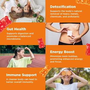 Gummies détoxifiantes au zéolite pour enfants OEM/ODM avec chlorelle et probiotiques, pour le soutien immunitaire, la détoxification des métaux lourds et la santé intestinale - Product Image 5