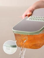 Groothandel Aardappelsnijder Roestvrijstalen Groentesnijder Met Mandje Zonder Slip Fruit Groentegereedschap Julienne Verstelbare Mandoline