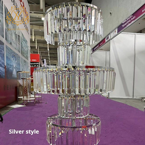 <span class=keywords><strong>Vase</strong></span> <span class=keywords><strong>à</strong></span> fleurs en métal doré de 160 <span class=keywords><strong>cm</strong></span> (63 pouces) pour centres de table de mariage, support rond en métal doré pour fleurs, vente en gros - Product Image 6