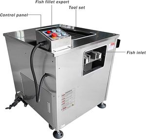 Machine à trancher automatique professionnelle en acier inoxydable noir pour carpes, saumons, viande séchée, porc et poissons - Product Image 3
