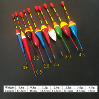 DORISEA Lot de 10 couleurs mélangées de différentes tailles Ligne de pêche à la carpe Bobber Group Fish Float Tackle for Lake & River Fishing