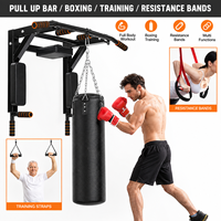 Équipement de fitness à domicile direct usine : Barre de traction murale en acier, Barre horizontale, Barres parallèles simples, Supports de dips d'intérieur