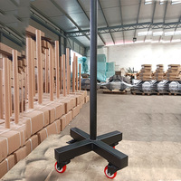 Carrito y Soporte Plegable para Discos de Pesas Estilo Cruz de Hierro, Equipo de Fitness Portátil