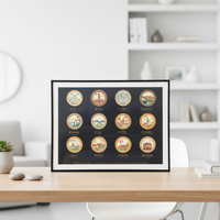 Cadre photo mural classique en bois, présentoir de certificats, cadre d'art, décoration gothique pour la maison, support photo design