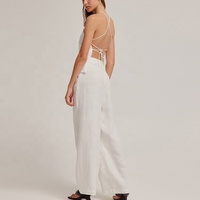 Ropa Sexy para mujer, Top con tirantes cruzados en la espalda, Top corto sin mangas con espalda descubierta