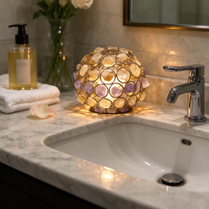 Sfera di Cristallo Lucida Incisa al Laser con Luce Ambientale, Decorazione di Lusso per la Casa - Product Image 5