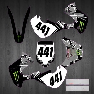 Vente en gros de pièces de moto <span class=keywords><strong>TZ100</strong></span>, machine de fabrication d'autocollants pour moto, film laser pour moto, autocollants Werpro pour KAWASAKI KX65 - Product Image 1