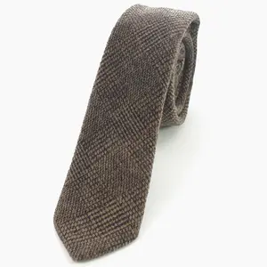 男士羊毛花呢纯色领带人字形复古Peaky眼罩6厘米修身领带