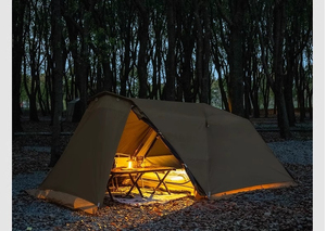 Tente de camping extérieure HOUMU résistante aux intempéries, à montage automatique, double couche, équipement anti-tempête, pour la famille, par temps extrême - Product Image 5