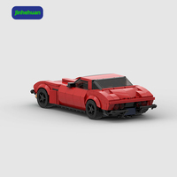 Bloques de Construcción de Plástico para Niños, Modelo de Coche Rojo Pequeño, Mini Instrucciones en Papel, Supercoches, Juguetes para Niños