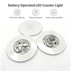 Sous-verres LED lumineux pour bar, décoration néon, autocollants lumineux pour boissons, verres à vin, fournitures de fête, lumières LED pour bouteilles d'alcool - Product Image 1