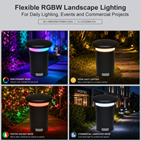 Lámpara de Jardín LED RGBW Inteligente de Alta Calidad Gouly, IP65, de Aluminio, DC24v, para Caminos y Jardines