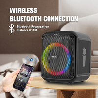 Altavoz Karaoke Inalámbrico Portátil Potente de Fábrica Original BKK, Caja de Sonido TWS Recargable, Radio FM, LED RGB, para Computadora