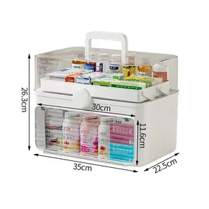 Botiquín Médico Portátil Multicapa de Plástico, Caja de Almacenamiento de Medicamentos de Gran Capacidad para Uso Doméstico - Product Image 6