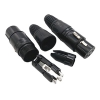 Conectores macho hembra XLR, Conector de repuesto para cargador, adaptador Xlr de latón, 5 pines macho a 3 pines hembra, soldadura de Audio y vídeo